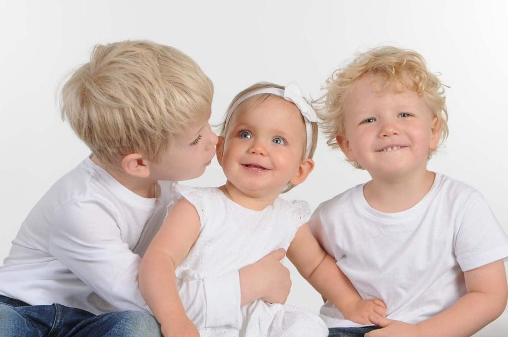 Portrait of three sweet children
