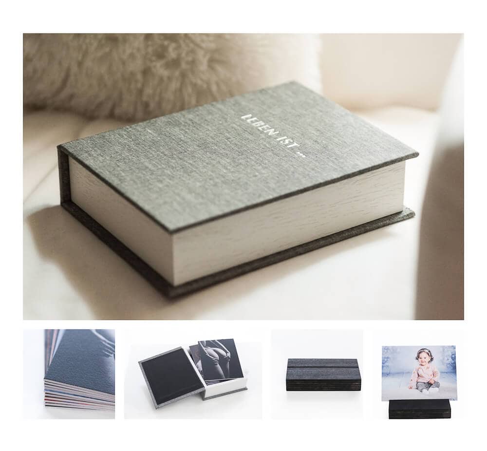 Leinwand Fotobuch mit hochwertigem Cover – professionelle Bildergalerie, Fotoprodukte, Fotostudio München.